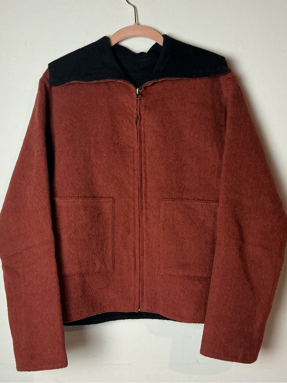 Vintage Barry Bricken Reversible Alpaca/Wool Jacket Size XS